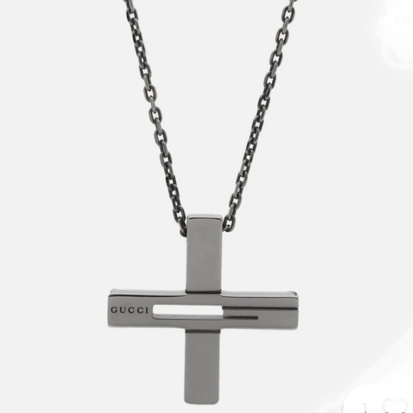 Gucci Cutout G Cross Necklace With Dustbag And Box - Picture 1 of 16